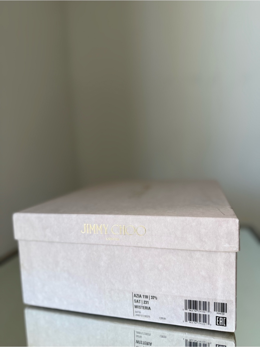 Like new JIMMY CHOO Azia 110 Wisteria Satin Sandals 37.5 - Picture 15 of 15
